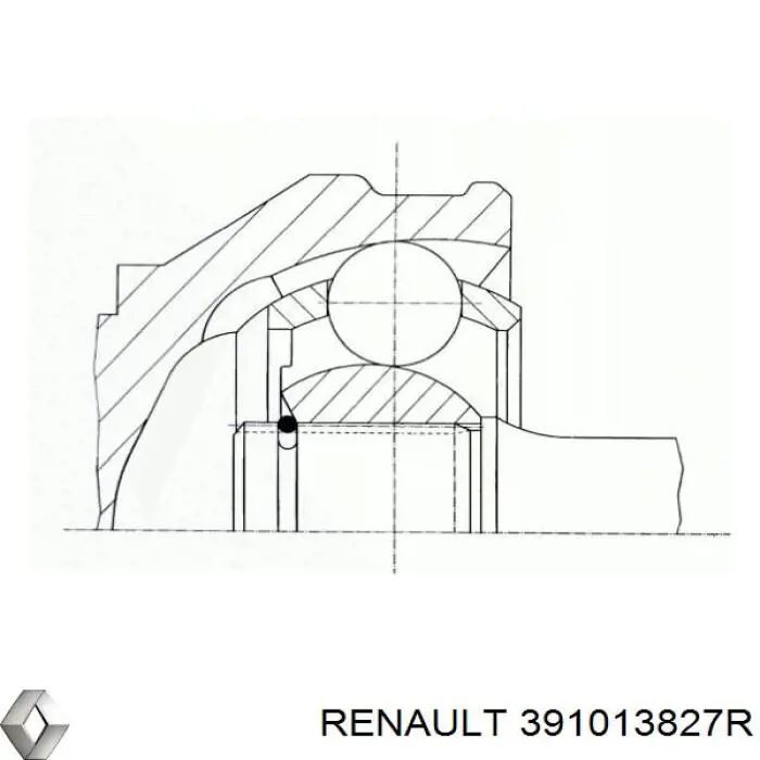391013827R Renault (RVI) піввісь (привід передня, ліва)
