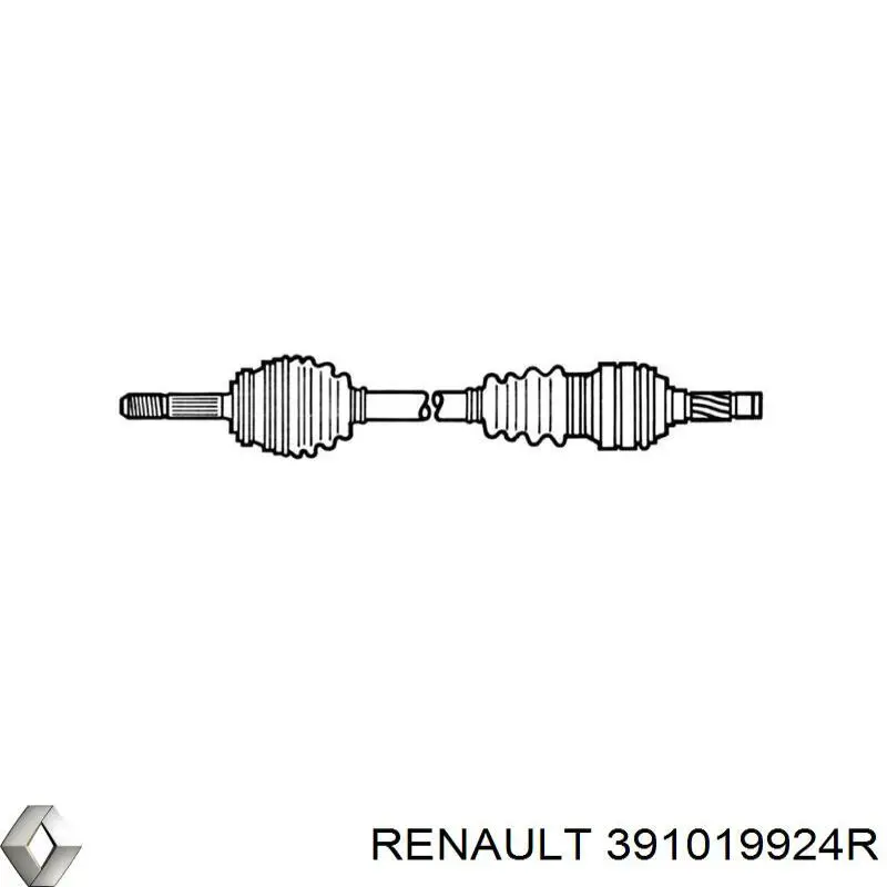 391019924R Renault (RVI) піввісь (привід передня, ліва)