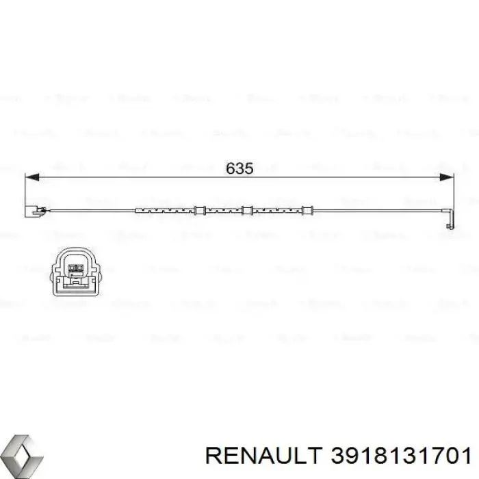 Датчик АБС (ABS) задній, лівий 3918131701 Renault (RVI)