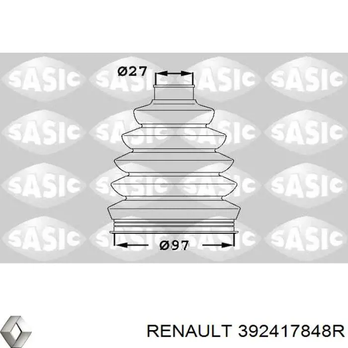392417848R Renault (RVI) пильник шруса зовнішній, передній піввісі