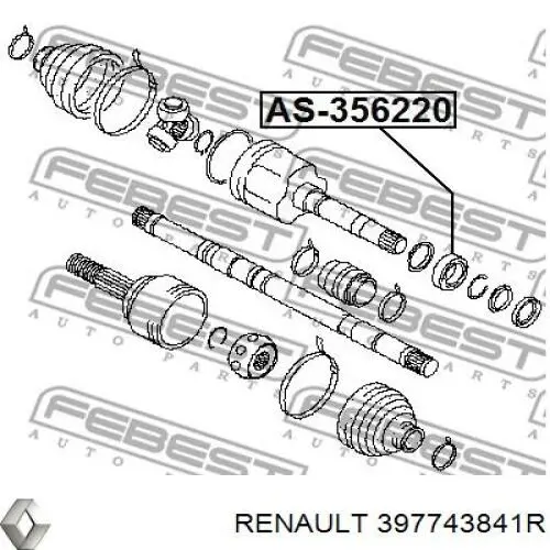 Купити 397743841R Renault (RVI) Підвісний підшипник передньої піввісі