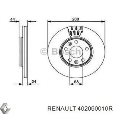 402060010R Renault (RVI) диск гальмівний передній