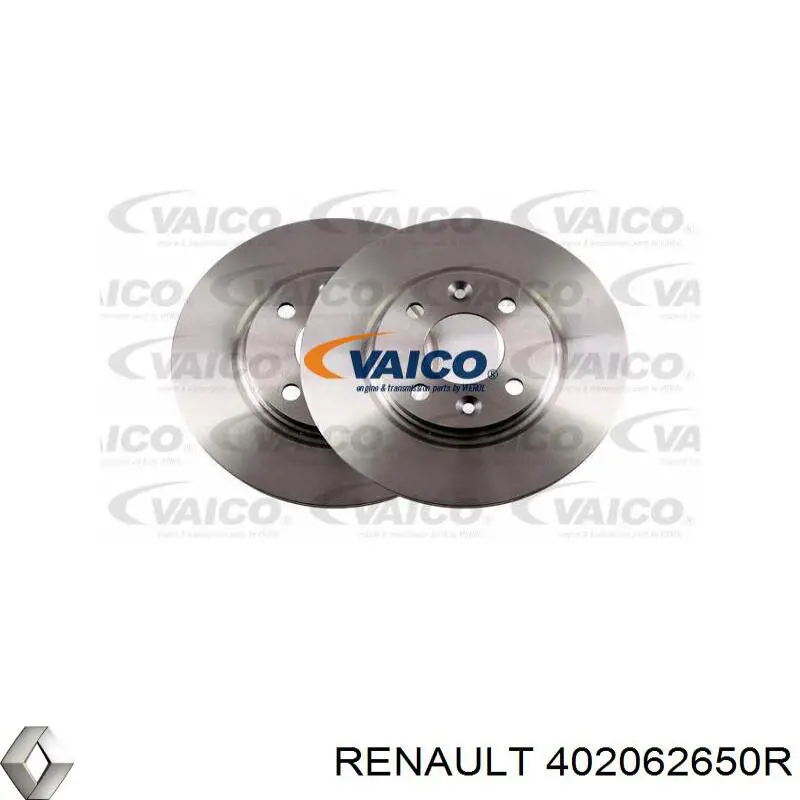 Диск переднього гальма Renault (RVI) 402062650R ціна, від 36.00 USD