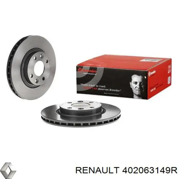 Диск переднього гальма Renault (RVI) 402063149R ціна, від 35.15 USD