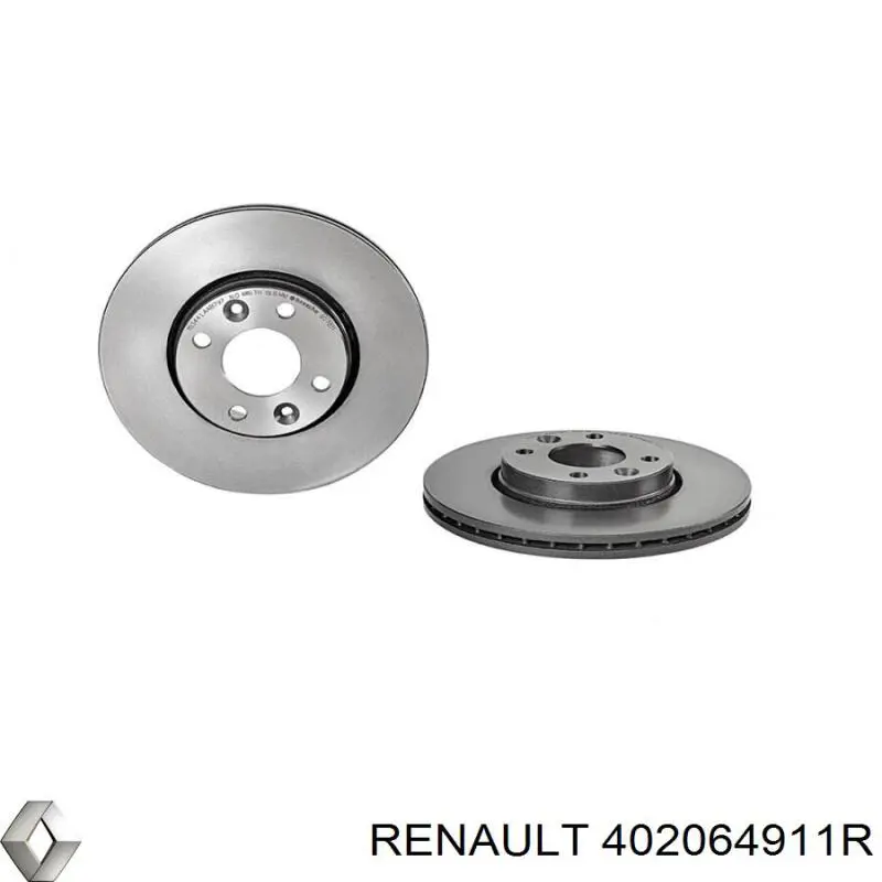 Диск переднього гальма Renault (RVI) 402064911R ціна, від 32.86 USD
