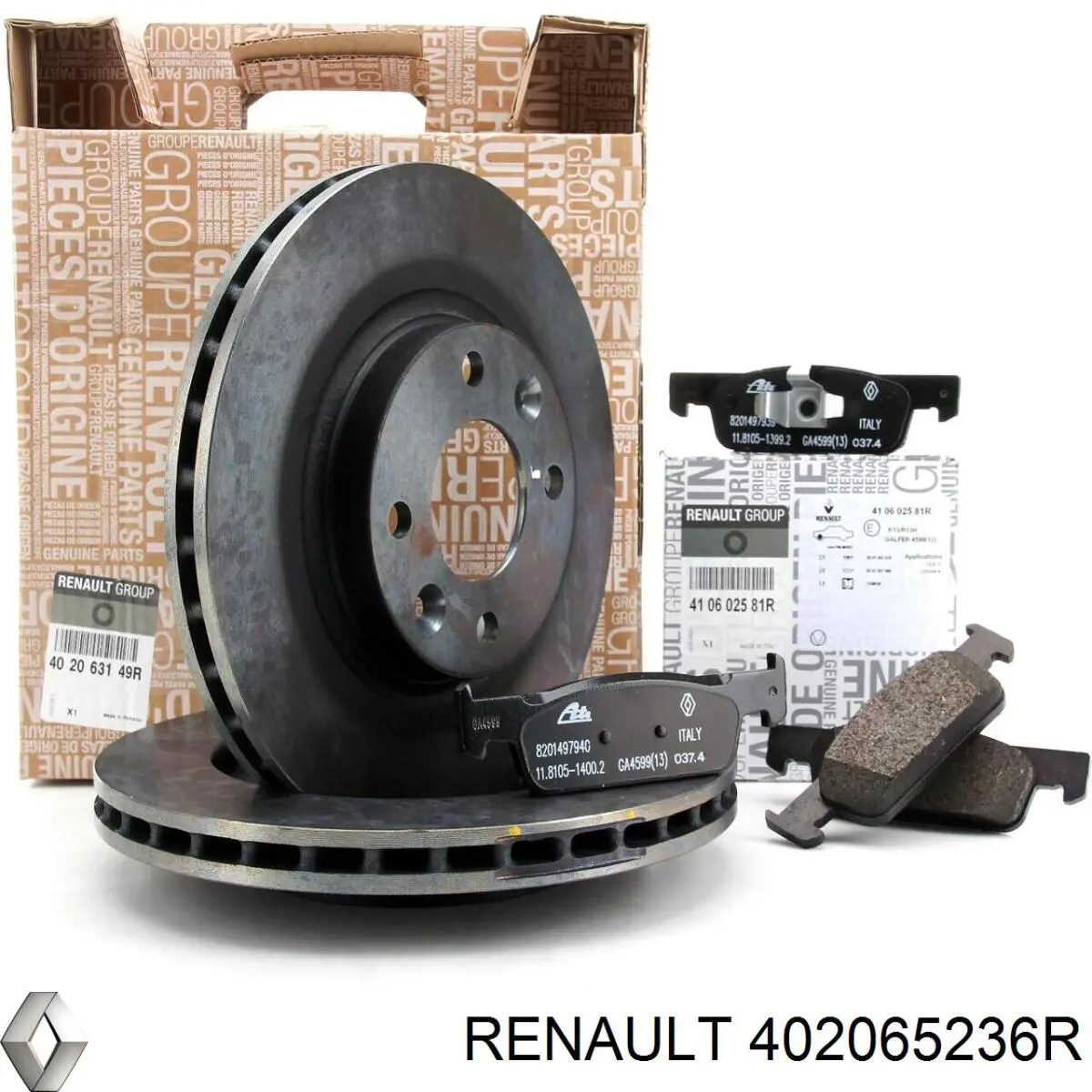 Диск переднього гальма Renault (RVI) 402065236R ціна, від 24.25 USD