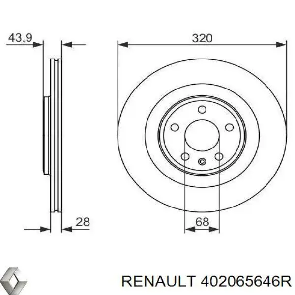 Купити 402065646R Renault (RVI) Ротор гальмівний