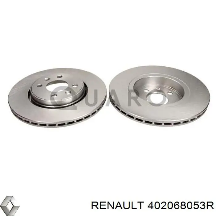 Диск переднього гальма Renault (RVI) 402068053R ціна, від 40.46 USD