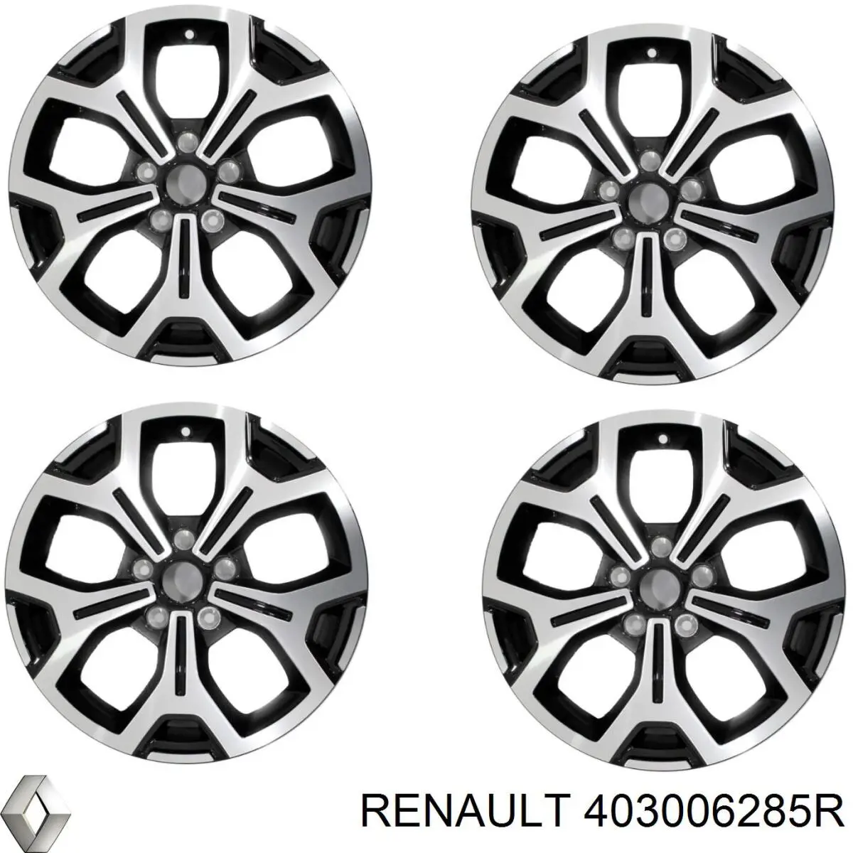 Диски колісні литі (легкосплавні, титанові) Renault (RVI) 403006285R ціна, від 258.16 USD