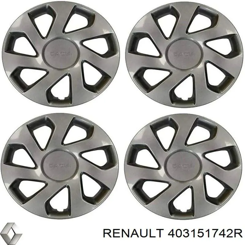 Ковпаки на диски Renault (RVI) 403151742R ціна, від 6.37 USD