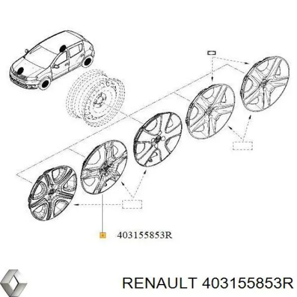 403155853R Renault (RVI) Ковпаки на колеса