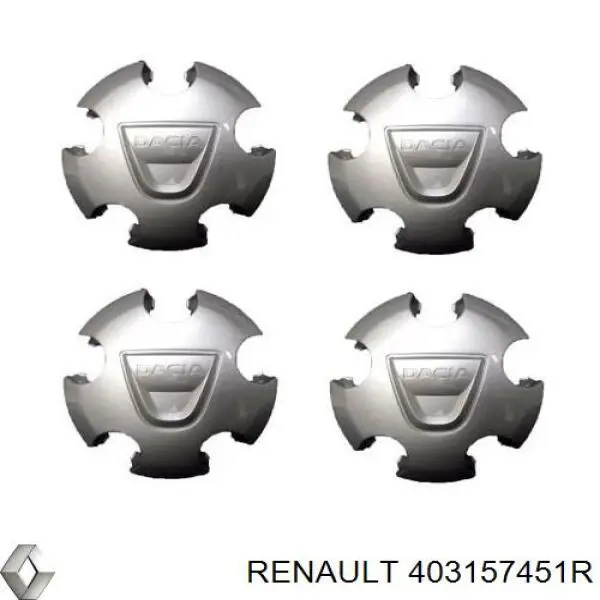 Ковпаки на диски Renault (RVI) 403157451R ціна, від 5.10 USD