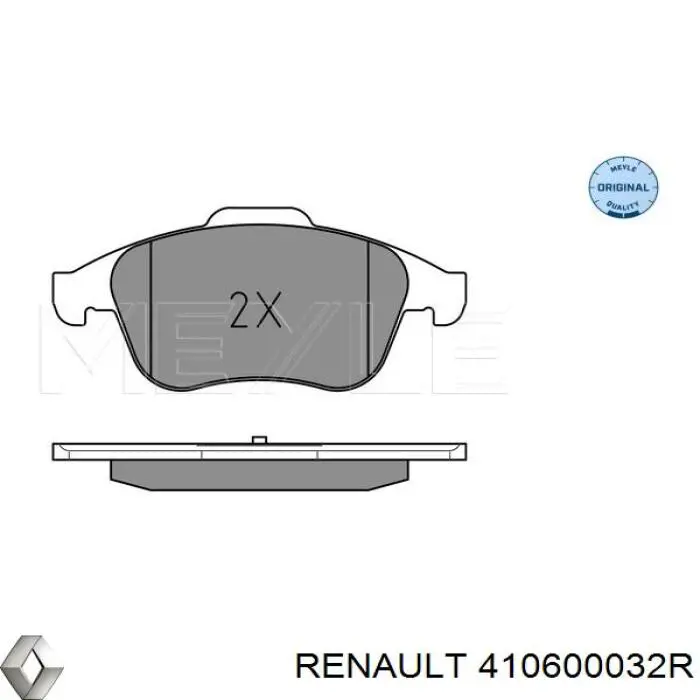 Купити 410600032R Renault (RVI) Колодки гальмівні передні, дискові