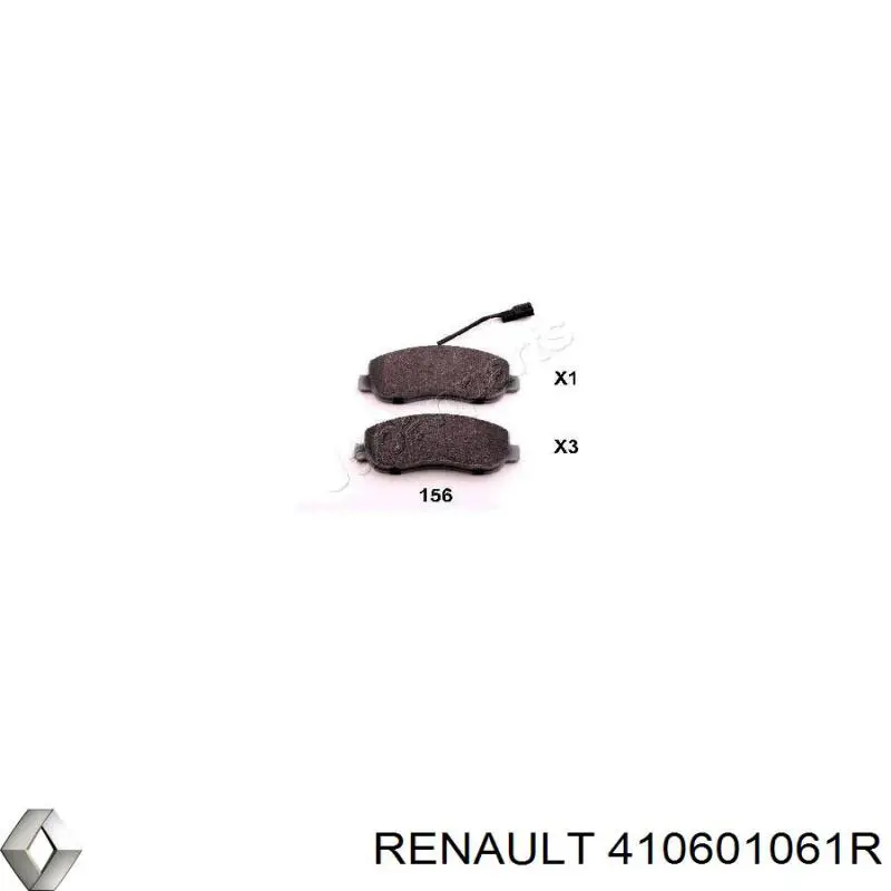 Передні тормозні колодки 410601061R Renault (RVI)