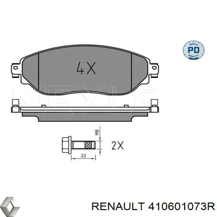 Тормозні колодки Renault (RVI) 410601073R