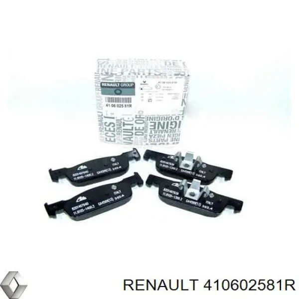 Гальмівні колодки Renault (RVI) 410602581R ціна, від 29.59 USD