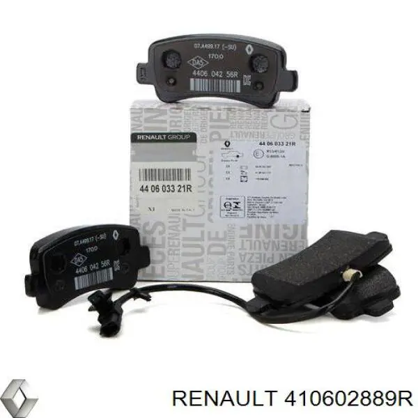 Колодки гальмівні передні, дискові 410602889R Renault (RVI)