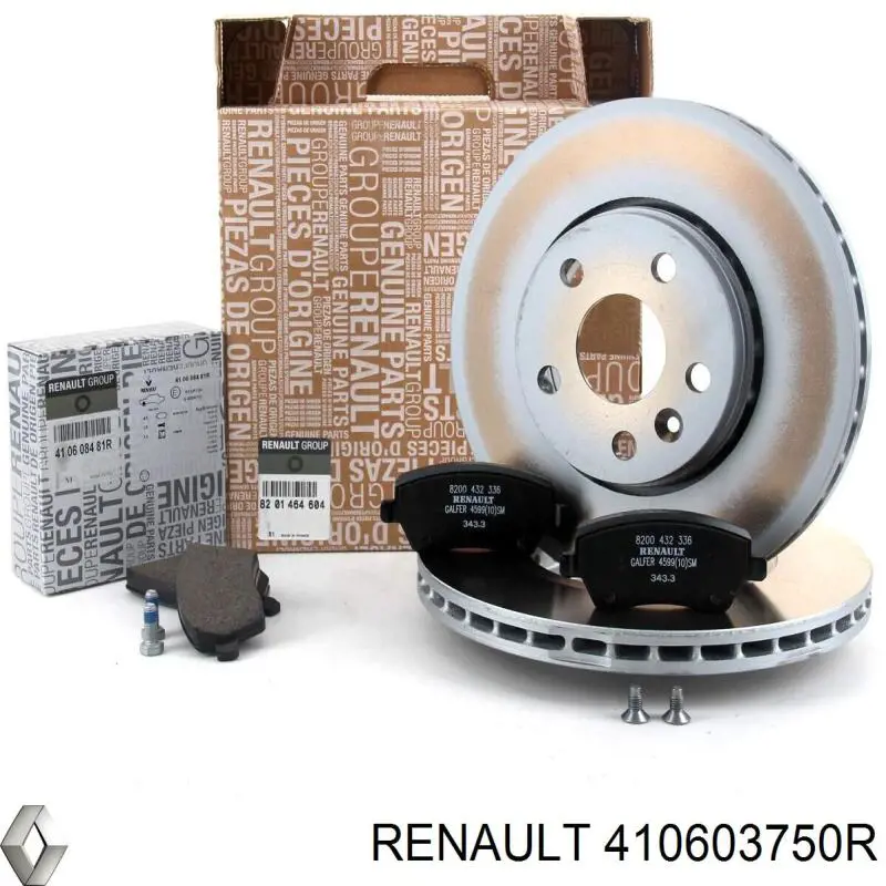 Колодки гальмівні передні, дискові 410603750R Renault (RVI)