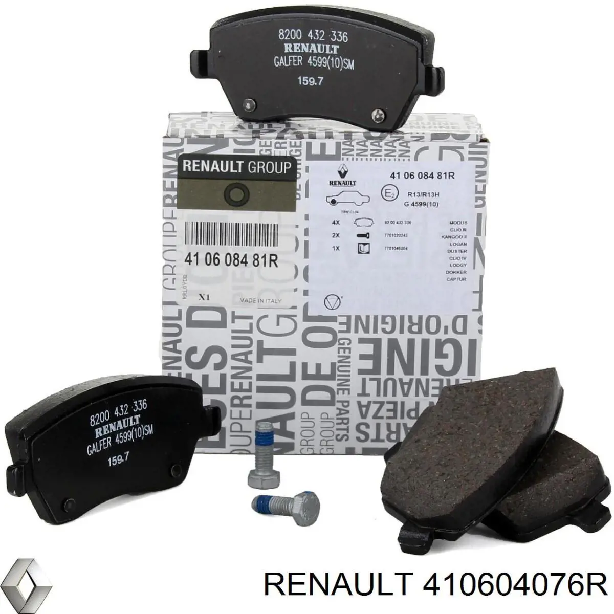 410604076R Renault (RVI) колодки гальмівні передні, дискові