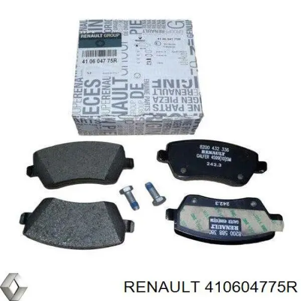Гальмівні колодки Renault (RVI) 410604775R ціна, від 24.46 USD