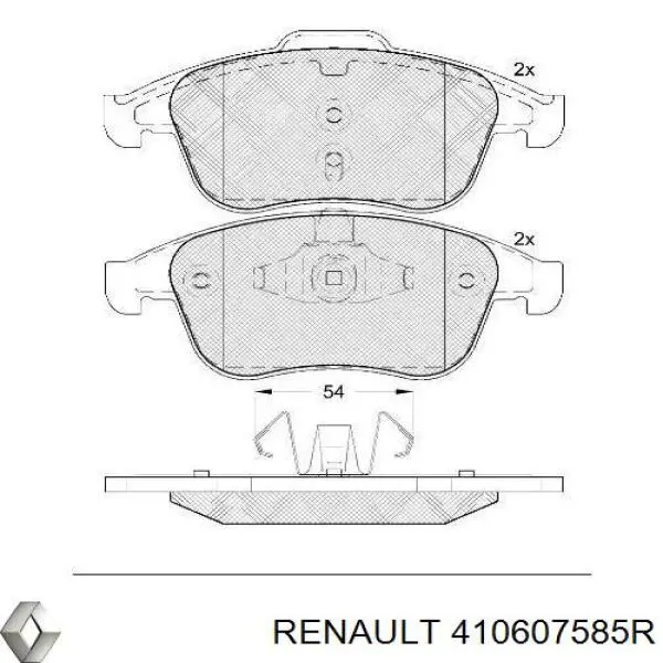 Гальмівні колодки Renault (RVI) 410607585R ціна, від 30.49 USD