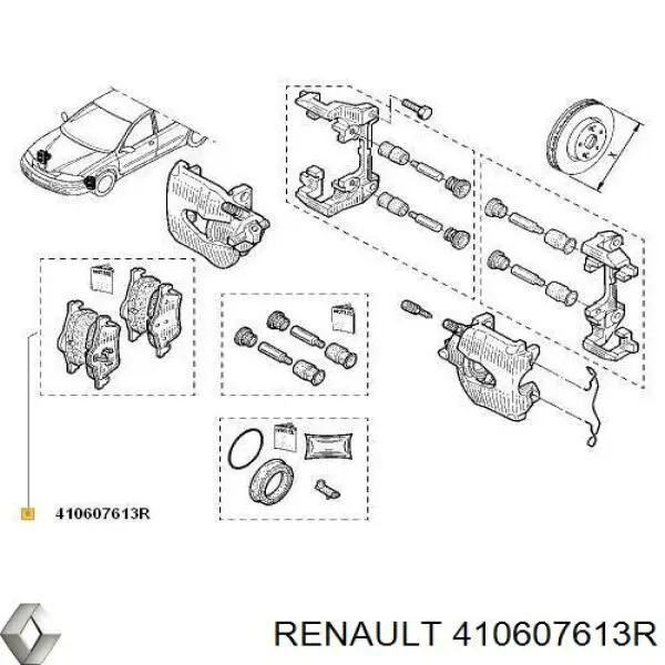 Купити 410607613R Renault (RVI) Колодки гальмівні передні, дискові