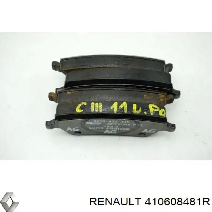 Купити 410608481R Renault (RVI) Колодки гальмівні передні, дискові