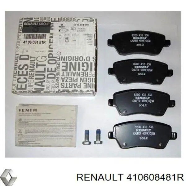 410608481R Renault (RVI) Передні гальмівні колодки
