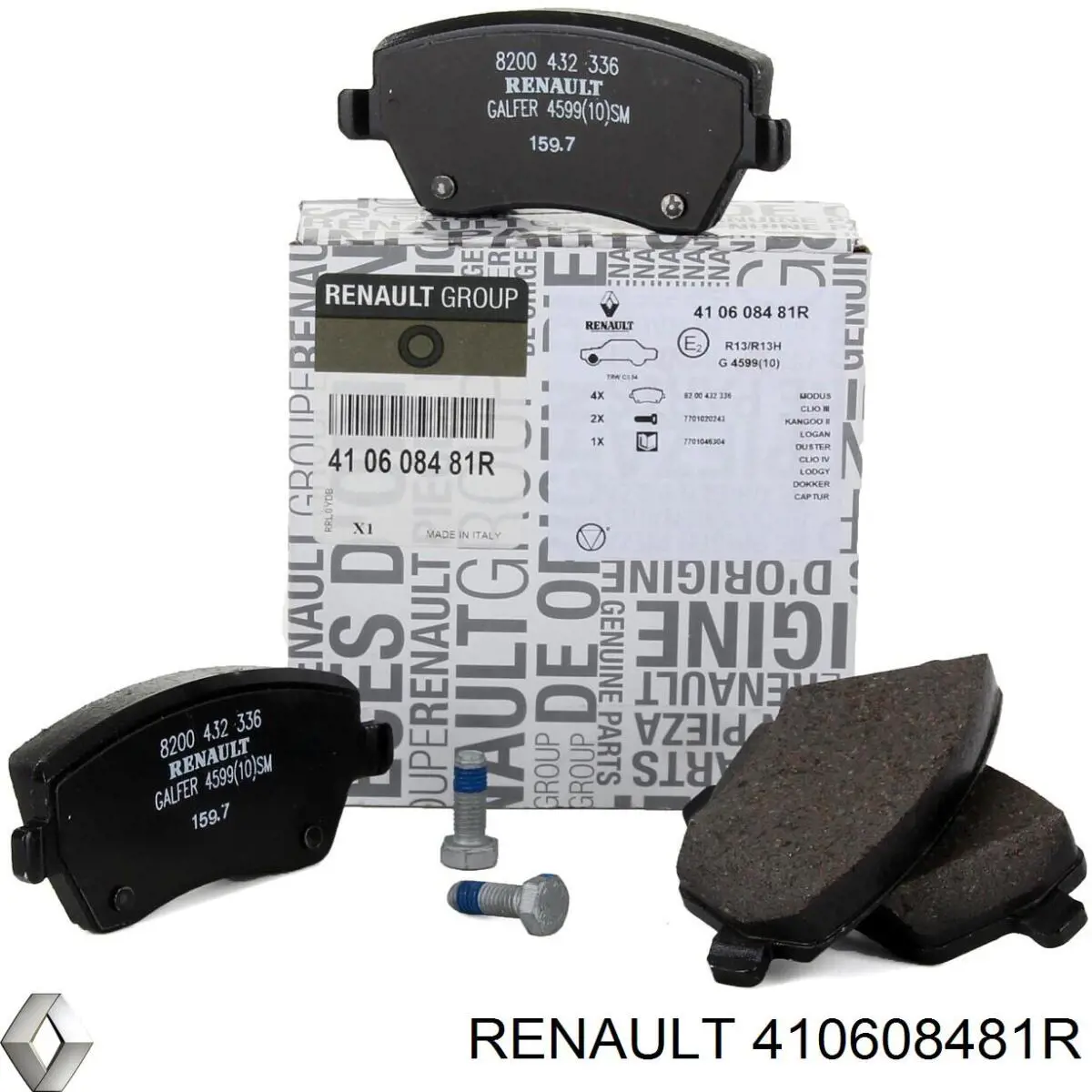 Гальмівні колодки Renault (RVI) 410608481R ціна, від 24.46 USD