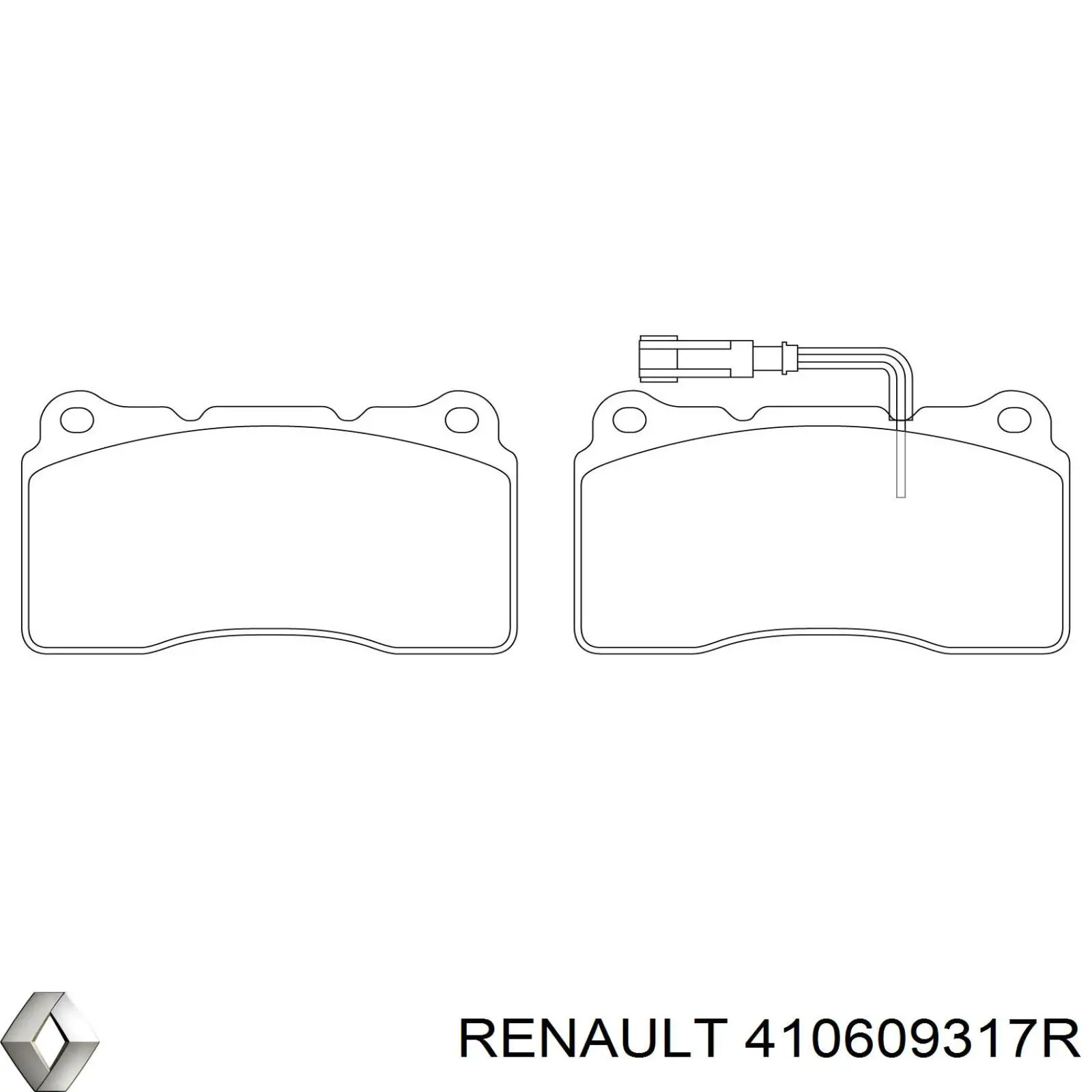 Передні тормозні колодки 410609317R Renault (RVI)