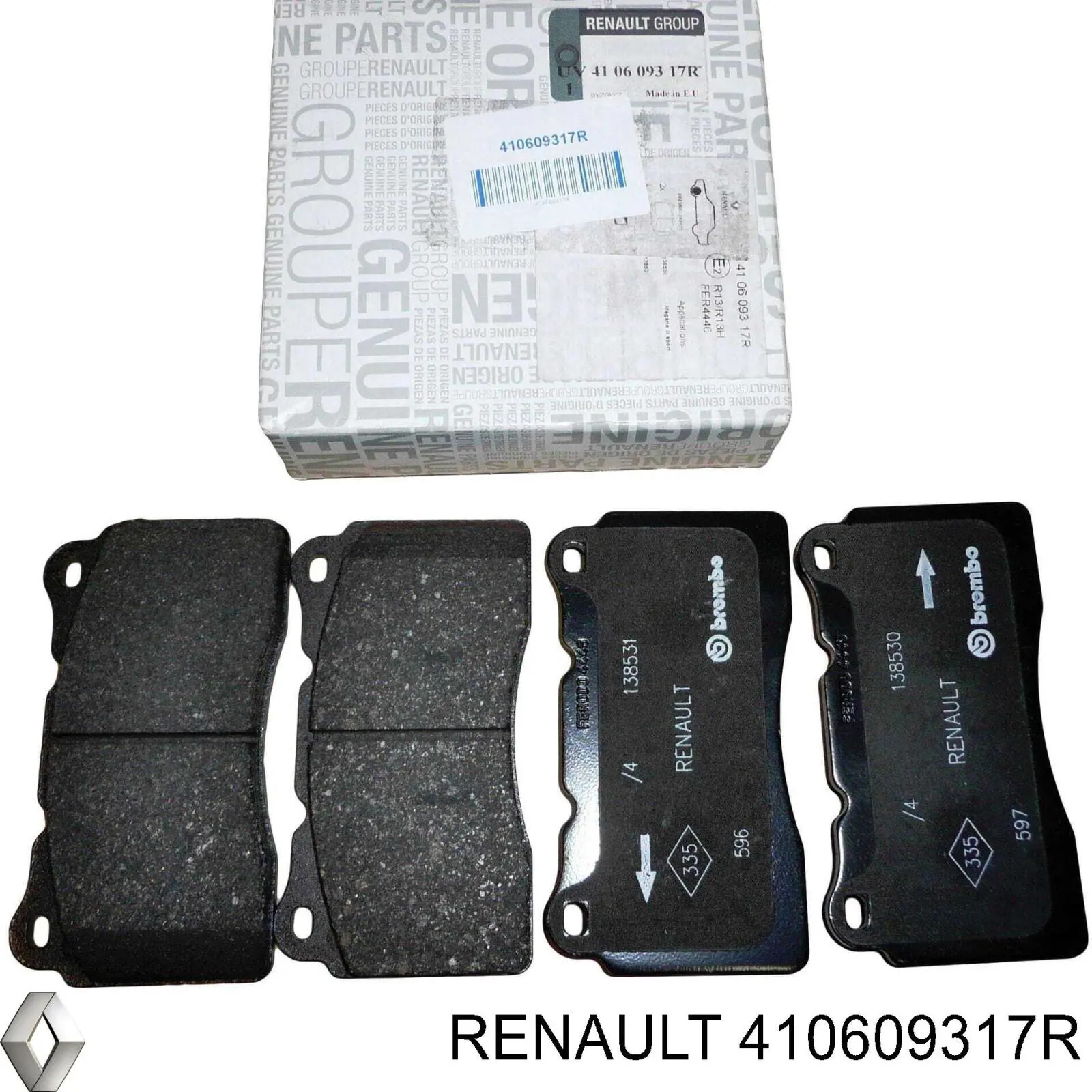 410609317R Renault (RVI) колодки гальмівні передні, дискові