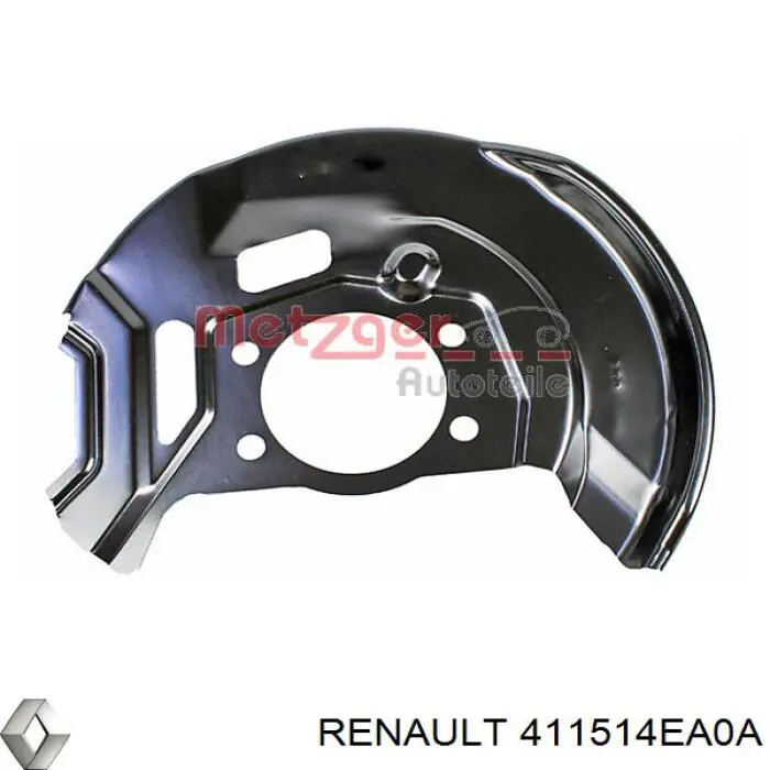 Захист гальмівного диска, переднього, правого 411514EA0A Renault (RVI)