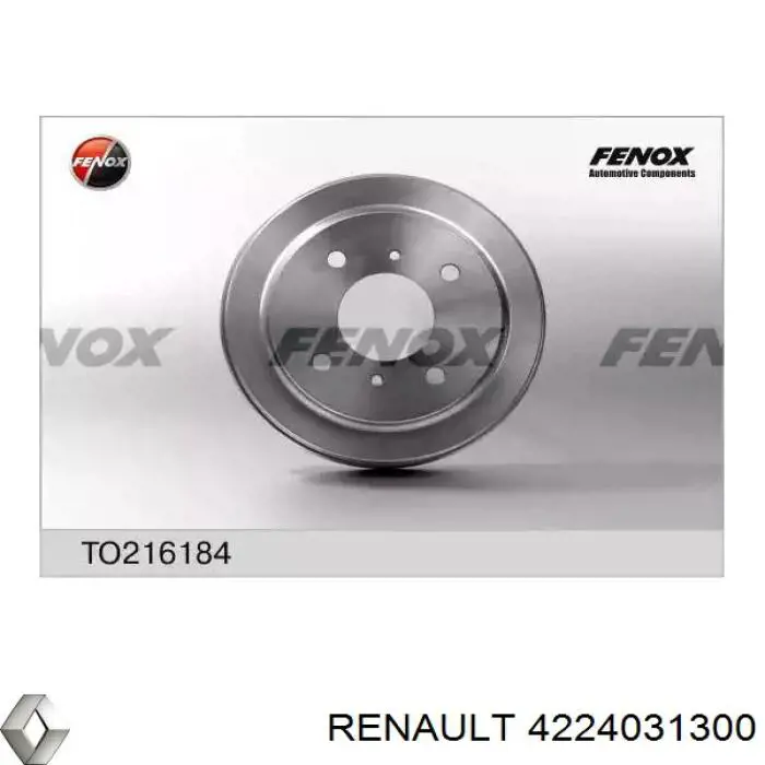 4224031300 Renault (RVI) Барабан гальмівний задній