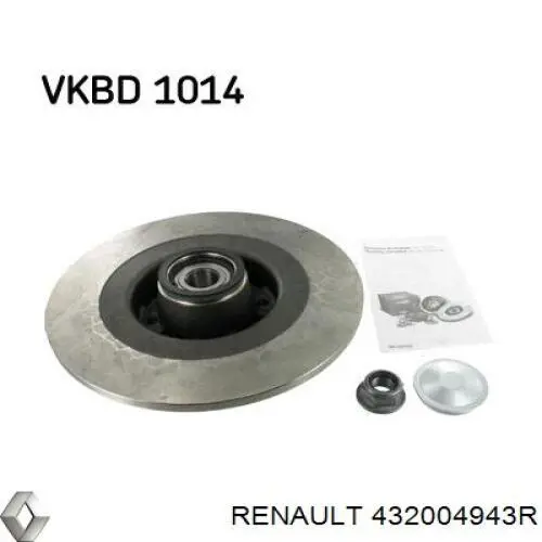 432004943R Renault (RVI) диск гальмівний задній