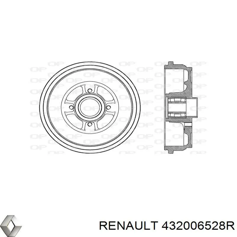 Барабан гальмівний задній Renault (RVI) 432006528R ціна, від 92.77 USD