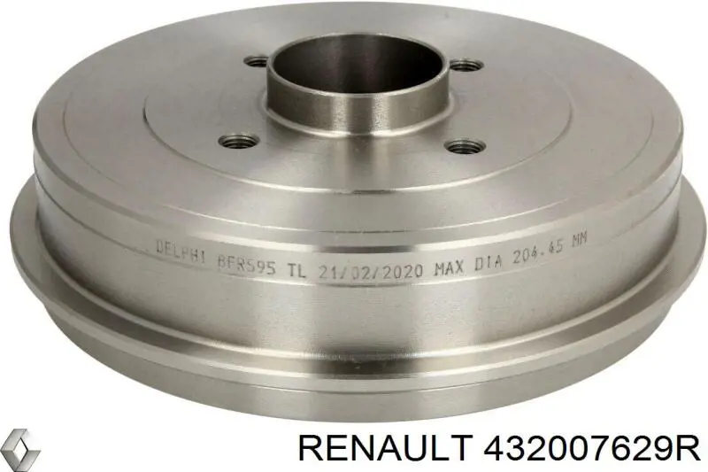 432007629R Renault (RVI) барабан гальмівний задній
