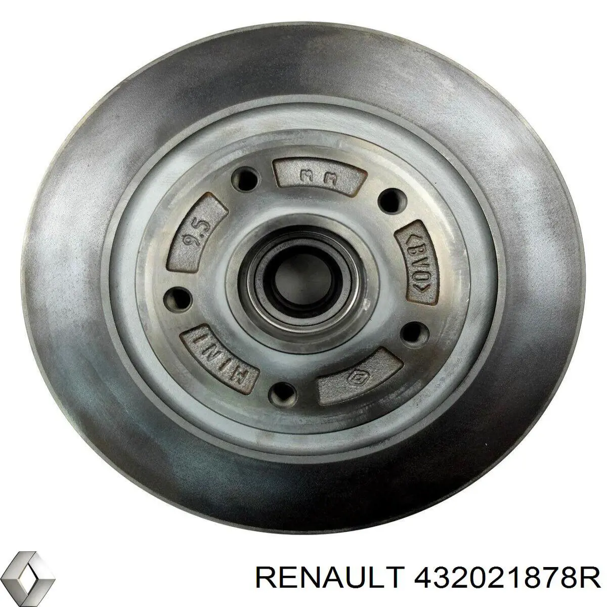 Диск гальмівний задній 432021878R Renault (RVI)