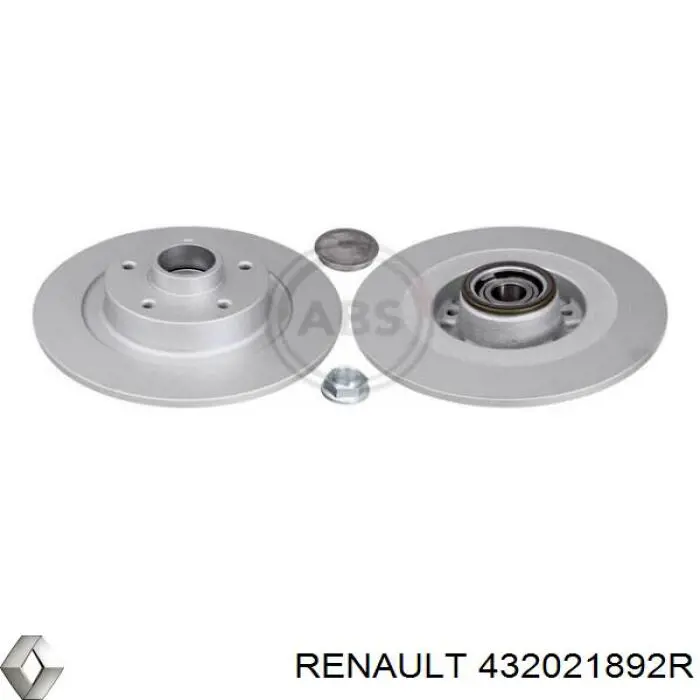 Задні дискові гальма Renault (RVI) 432021892R ціна, від 93.63 USD