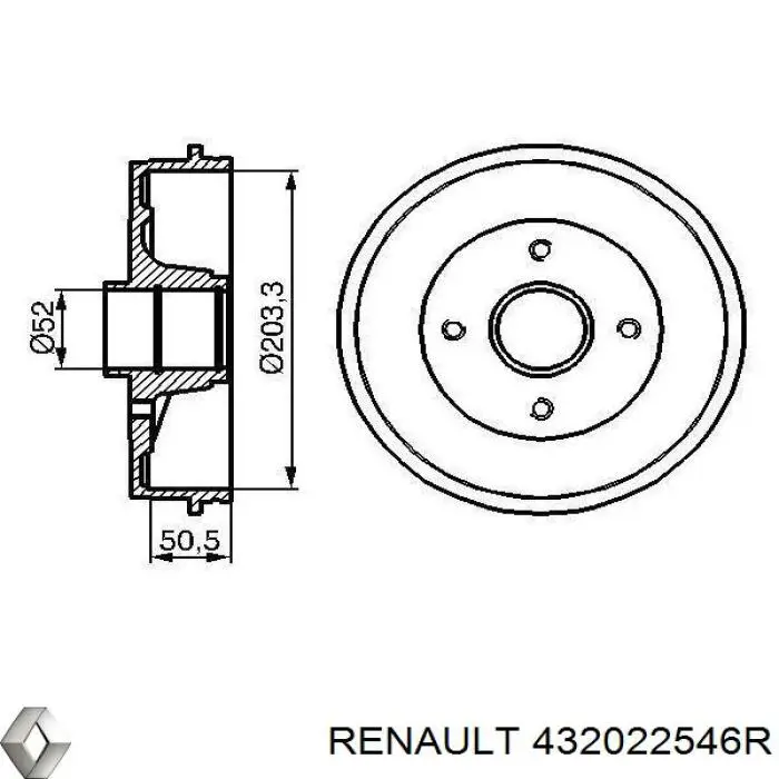 Купити 432022546R Renault (RVI) Барабан гальмівний задній