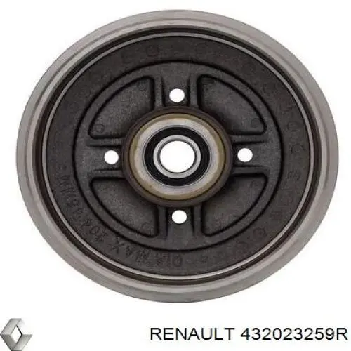 432023259R Renault (RVI) барабан гальмівний задній