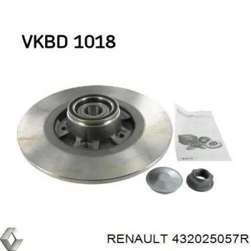 Купити 432025057R Renault (RVI) Диск заднього гальма