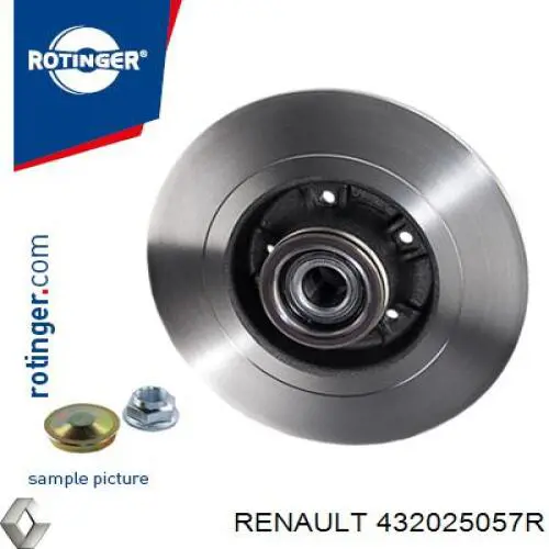 Задні дискові гальма Renault (RVI) 432025057R ціна, від 88.14 USD