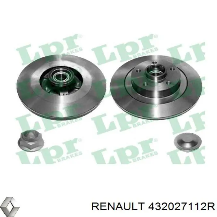 Задні дискові гальма Renault (RVI) 432027112R ціна, від 92.04 USD