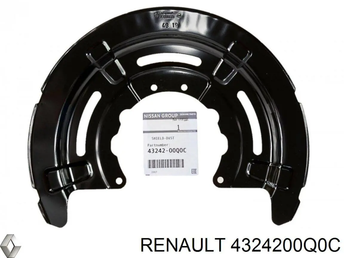 Захисний кожух гальмівного диска, заднього Renault Master 3 (EV, HV, UV) (Рено Мастер)