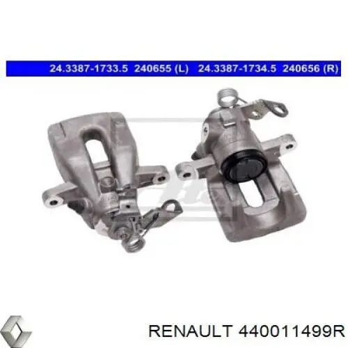 Супорт гальмівний передній правий Renault (RVI) 440011499R ціна, від 65.76 USD