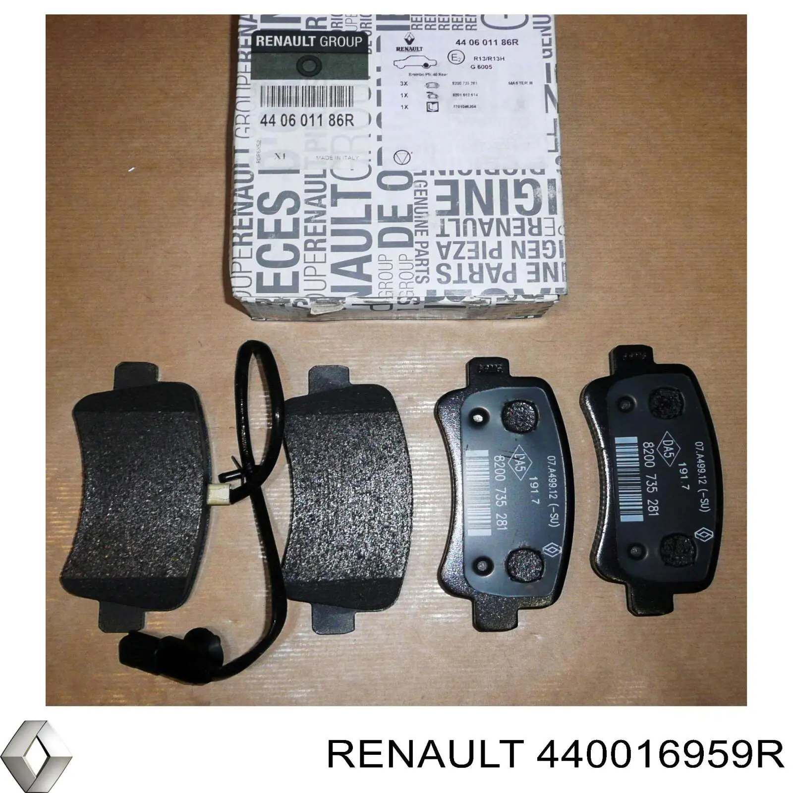 Супорт задній правий 440016959R Renault (RVI)