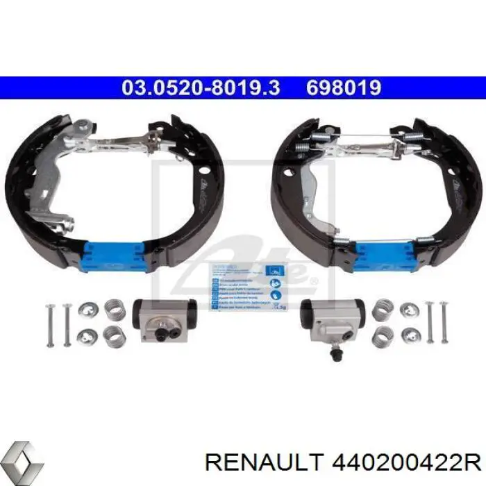 Купити 440200422R Renault (RVI) Колодки гальмові задні, барабанні