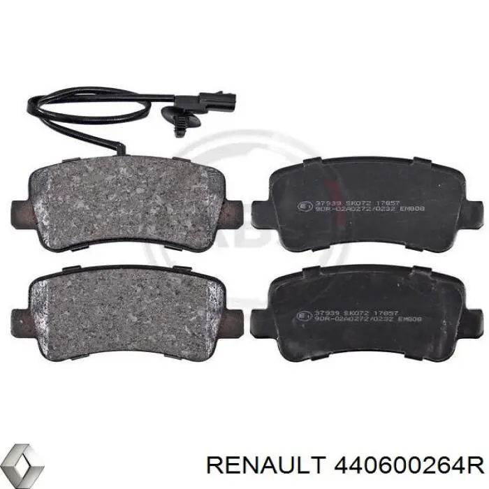Задні дискові колодки Renault (RVI) 440600264R
