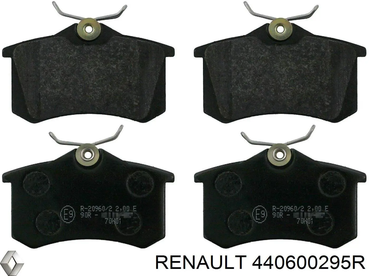 Колодки гальмові задні, дискові 440600295R Renault (RVI)