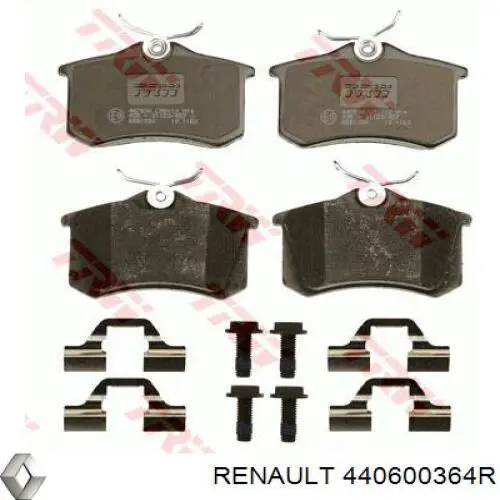 Задні дискові колодки Renault (RVI) 440600364R